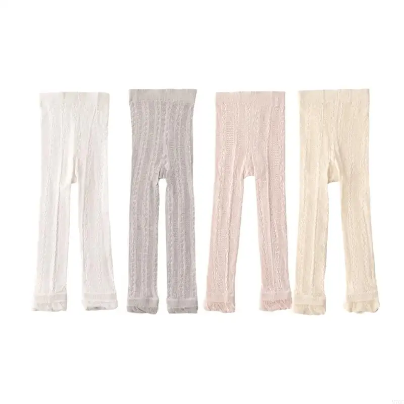 Medias de verano para niñas, medias finas de malla para niñas, pantimedias de moda para niños, mallas de princesa suaves sólidas de algodón de 1 a 6 años - imagen 2