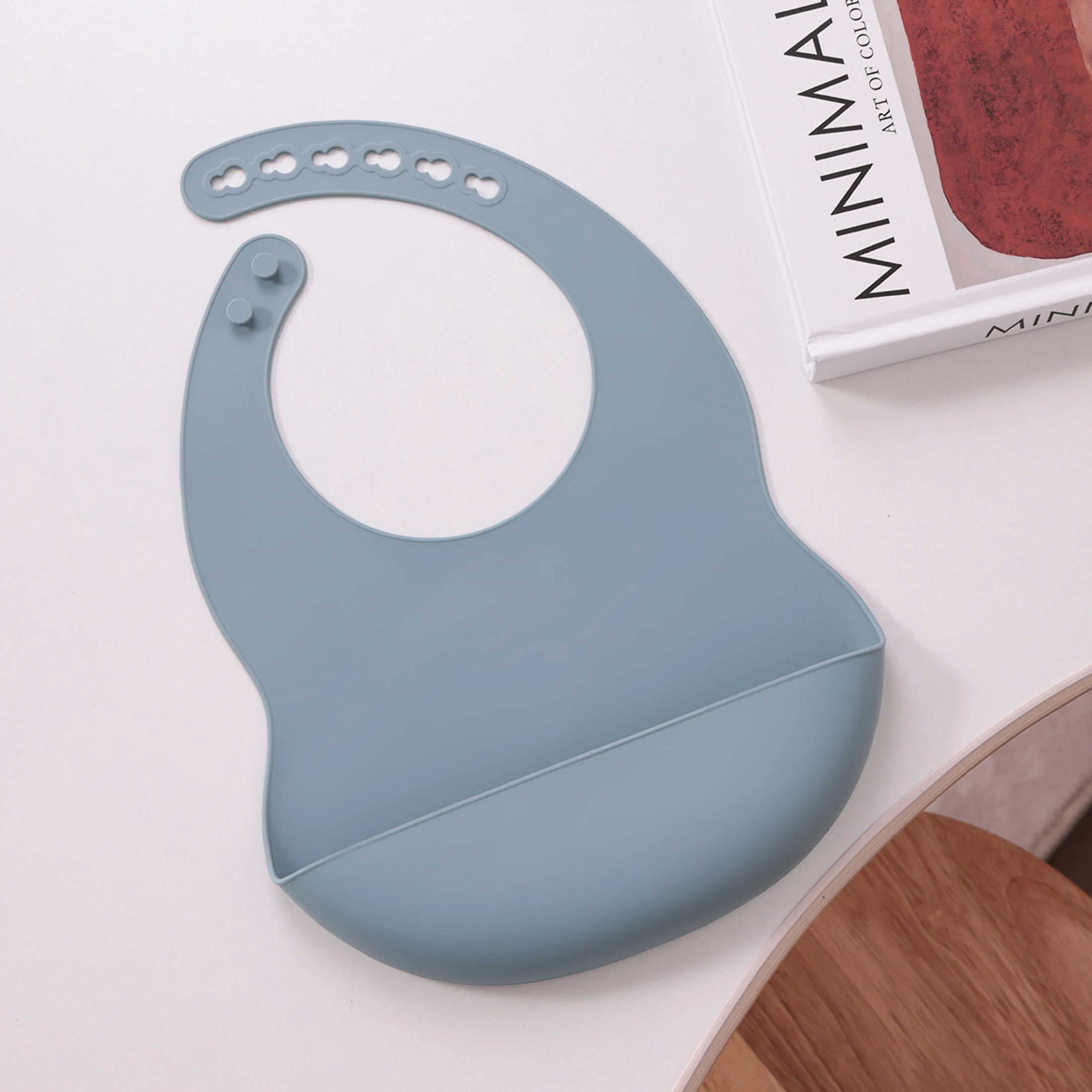 Babero de silicona de Color para niños, babero de alimentación impermeable ajustable, sin BPA, babero suave para baba, artículos esenciales para recién nacidos, toalla de Saliva, 1 Uds. - imagen 5