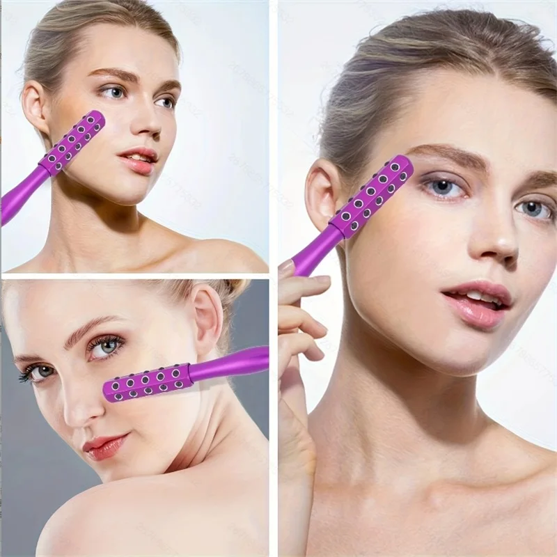 Varita de belleza Germanlum, masajeador con rodillo de elevación y masaje Faclal, herramienta de masaje Faclal de piedra de cuarzo no eléctrica, amigable - imagen 3