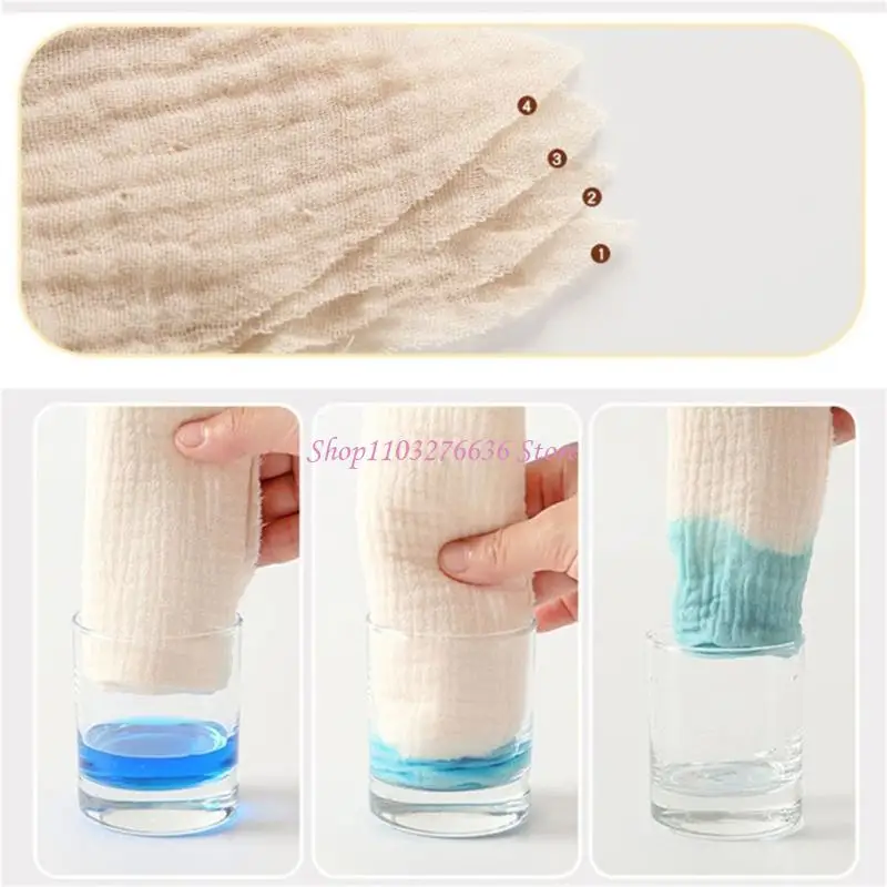R6FD Toallitas para bebe - Baberos cuadrados y toalla de lactancia - imagen 3
