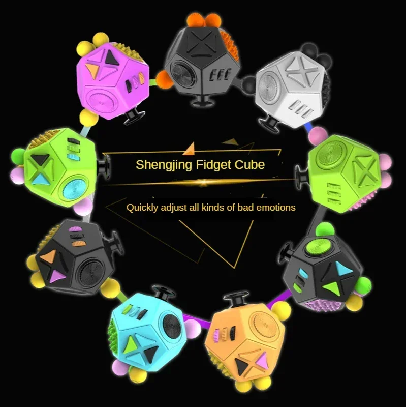 Fidget Hand EDC antiestrés de 12 caras para niños con TDAH y autismo - imagen 5