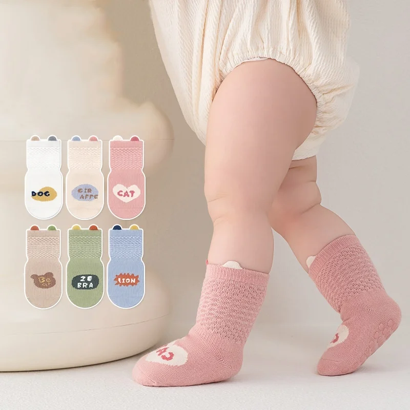 Calcetines para niños y niñas, calcetines antideslizantes a la moda para otoño y primavera, calcetines antideslizantes para el suelo del bebé y el hogar de 0 a 5 años - imagen 3