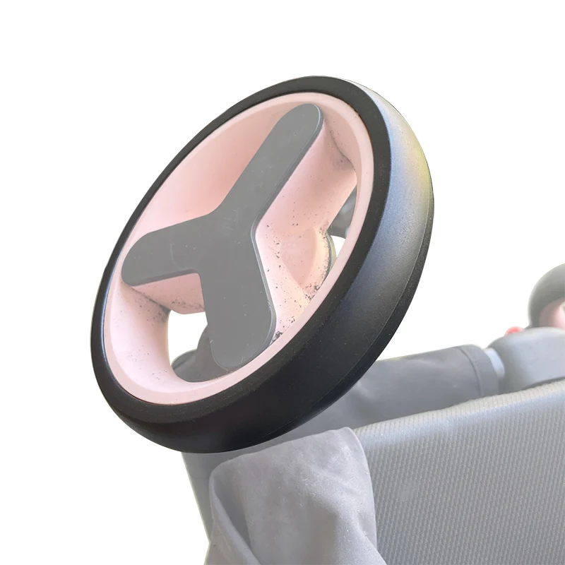 Neumático de rueda de cochecito para Xiaomi Mitu, rueda trasera de Buggy, cubierta de neumático sin cámara de PU, carcasa de rueda trasera, accesorios de repuesto para Buggy de bebé - imagen 2