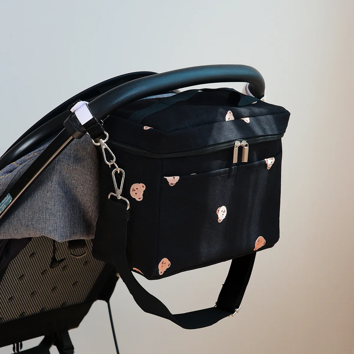 Bolsa de mamá impermeable, bolsa enfriadora de alimentación de bebé al aire libre, bolsa de aislamiento térmico, cochecito, bolsa de pañales para cochecito, bolsa de pañales