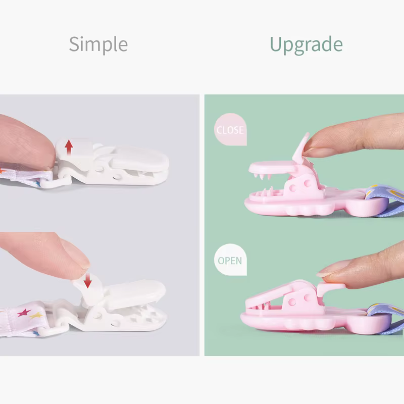 Clip sujetachupetes para bebé – Cadena decorativa de seguridad