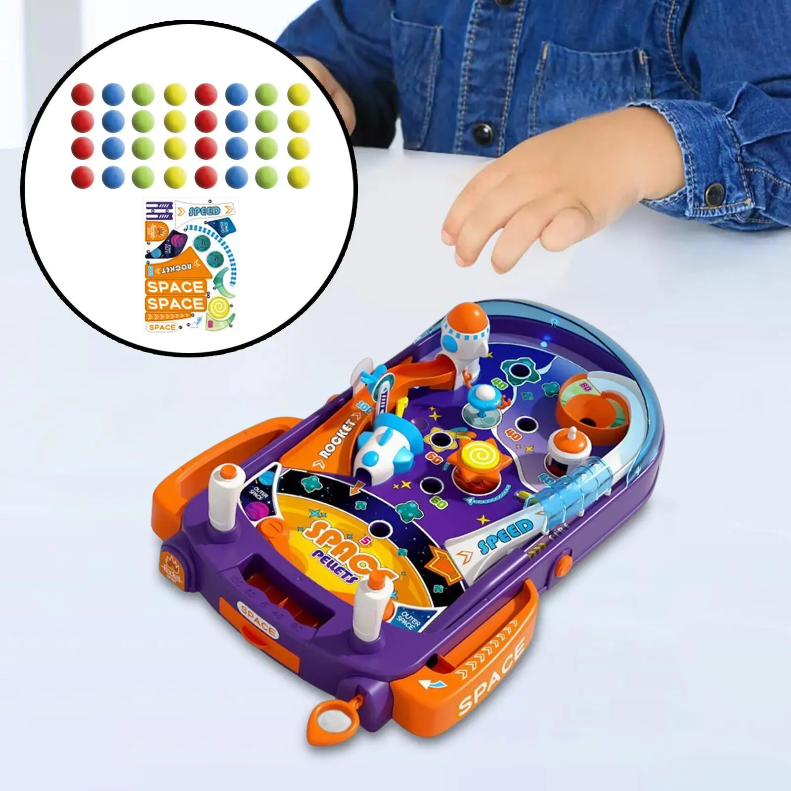 Children Pinball Machine Interactive Toy Interactive Game Portable Educational