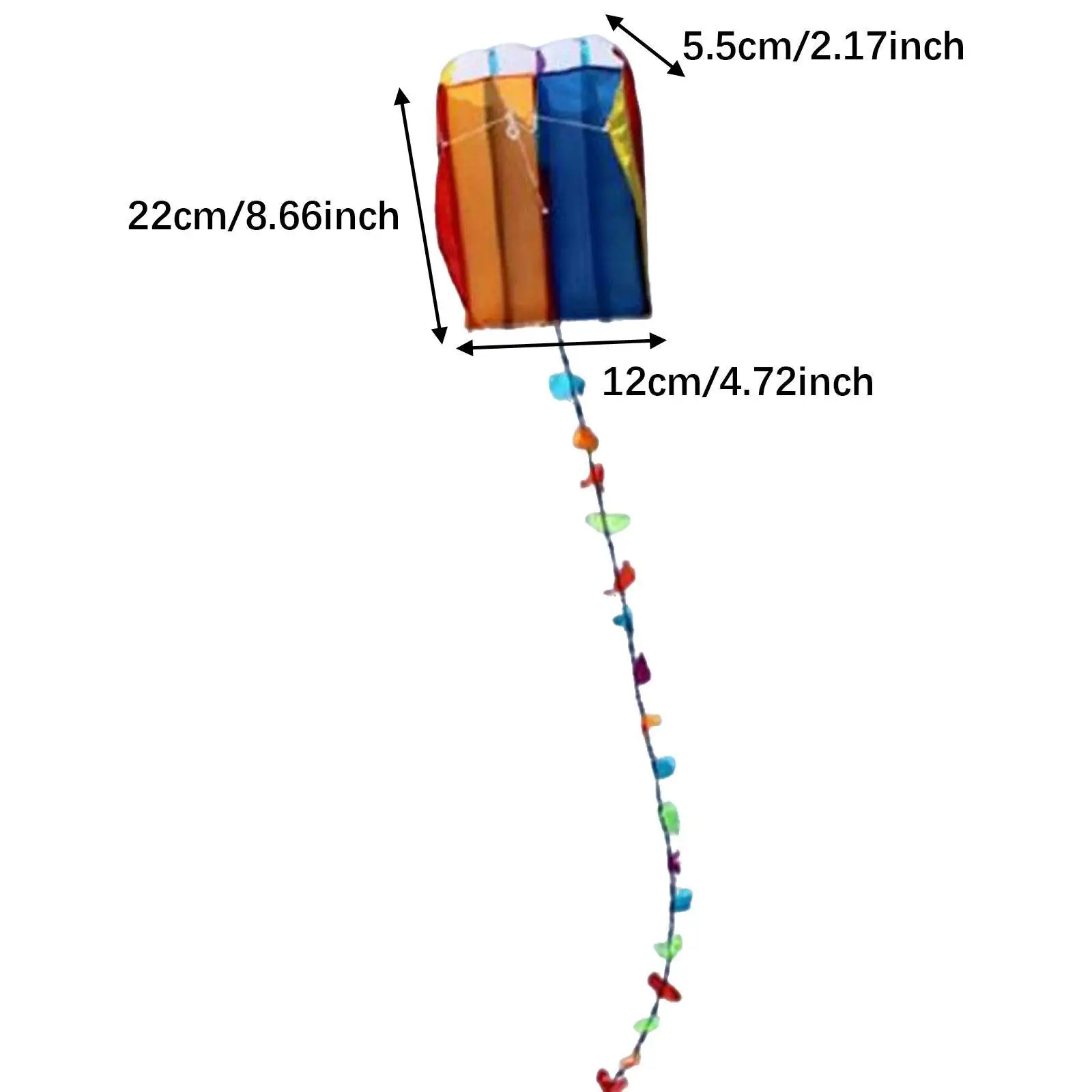 Small Rainbow Soft Kite Colorful Tear Resistant Easy to Fly Outdoor Toys for Beach Park Travel Backyard Boys Girls Beginner