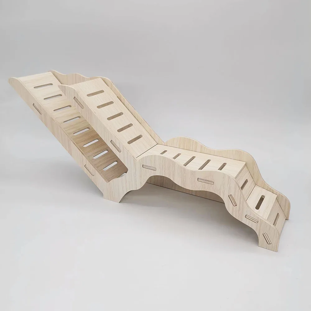 Casa de paisaje de madera para hámster, equipo multifuncional para evitar obstáculos, cueva subterránea, oso dorado, conejillo de indias, nido para mascotas - imagen 5