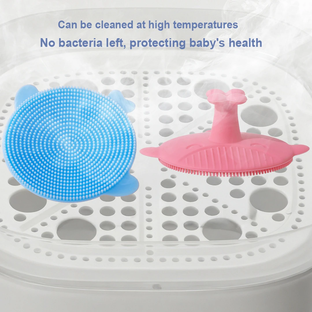 Peine de silicona suave para bebé – Cepillo de masaje y baño - imagen 5