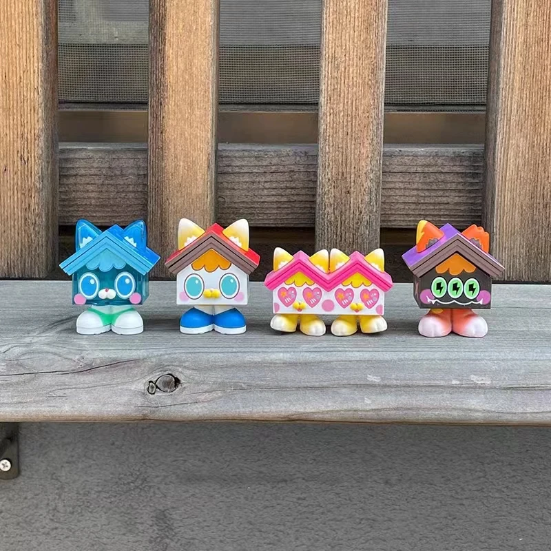 Stasto-juguetes cápsula kawaii Sweet Home Cat, casa recta escocesa, neko mágico disfrazado en zapatos, adorno de escritorio, figuras gashapon - imagen 2