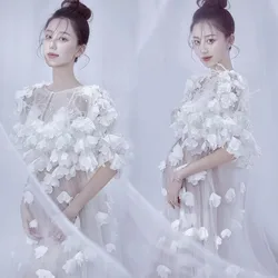 Vestido de tul para sesión fotos maternidad – Elegante y fluido