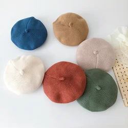 Boinas y gorros tejidos de lana para niños – estilo coreano turbante