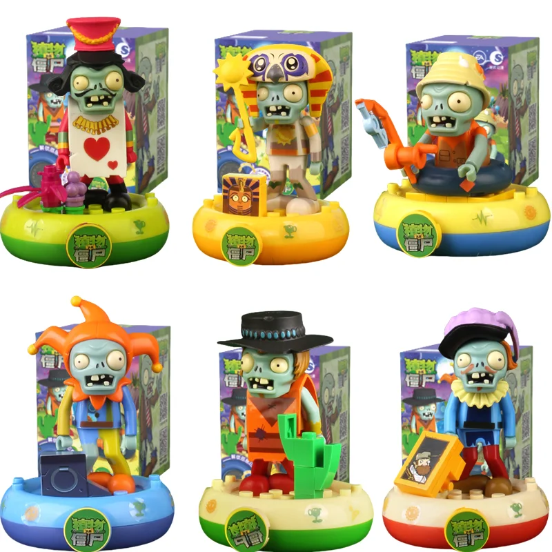 Nuevas plantas VS Zombies bufón Zombie gigante Zombie figura de acción de dibujos animados modelo juguetes de ensamblaje cajas ciegas regalos de Festival para niños - imagen 2