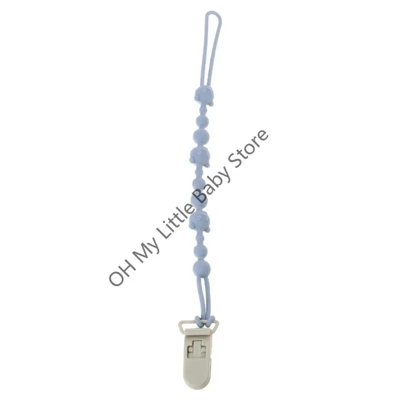 M76C Soft Silicone Baby Puppifier Cadena Titular dentición Topeador juguetes Pacificador Bear Clip - imagen 3