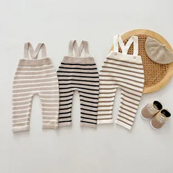 MILANCEL pantalones ajustados de bebé de rayas para primavera