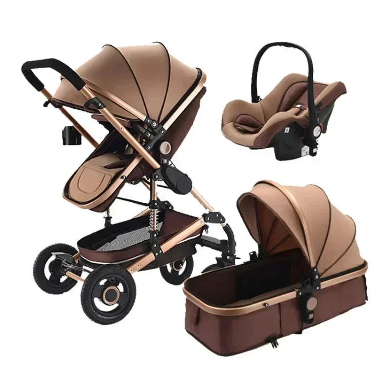 Cochecito de bebé 3 en 1 ligero con capazo y silla de paseo - imagen 3