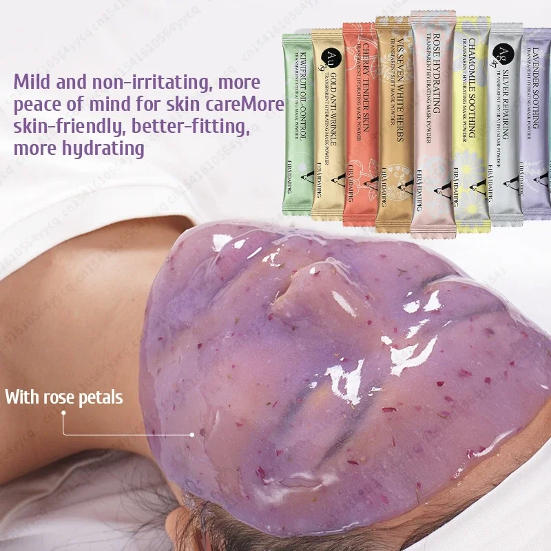 Mascarilla hidratante facial de gelatina - Colágeno rosa spa casero - imagen 3