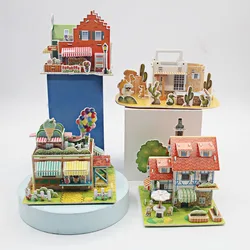 Puzzle 3D casita de madera para niños – Construcción educativa y divertida