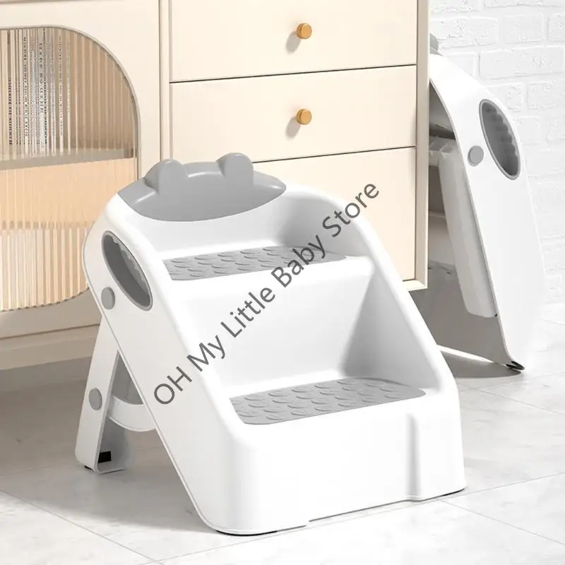 Taburete M76C para niños pequeños, taburete con escalón para niños, escalera plegable para bebé, taburete auxiliar 2 para y - imagen 2