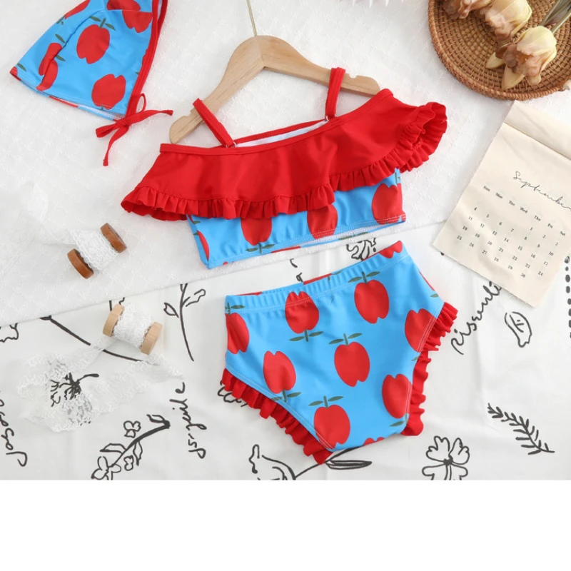 Bañador bebé niña con estampado de manzana y tutú - imagen 2