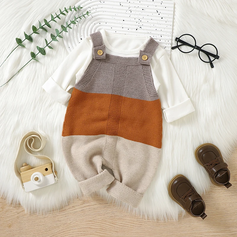 Peleles para bebé, ropa para primavera y otoño, monos sin mangas de una pieza para niños y niñas, prendas de vestir informales, conjunto de monos para niños - imagen 2