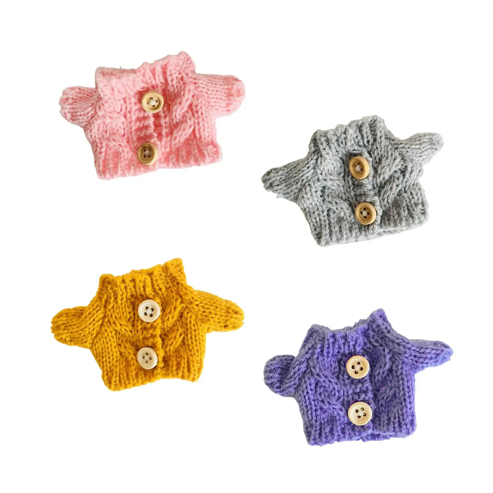 Cloth Doll Sweater Soft Handmade Doll Accessories Fashion Doll Dress up Accessories for 17cm Pendant Doll Dress up Accessories