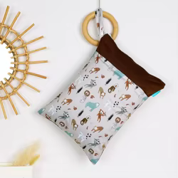 HappyFlute-Bolsa de pañales portátil para bebé, bolso de mano con estampado, impermeable, seco y húmedo, paquete de transporte para cochecito, bolsa de viaje con bolsillos, 1 unidad