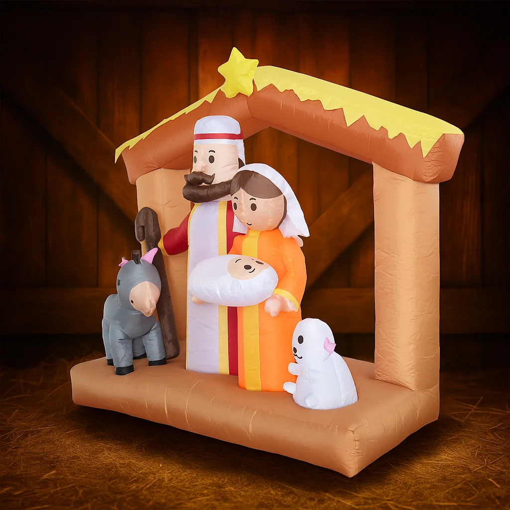 Burro inflable navideño – Decoración navideña para casa - imagen 2