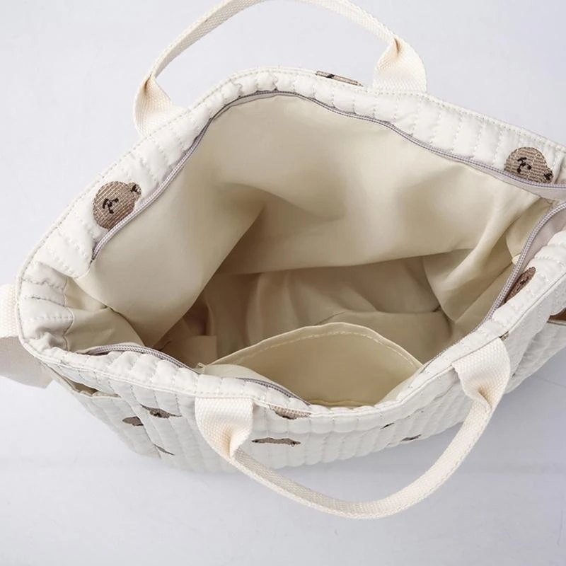 Bolsa maternidad multiusos M76C con múltiples bolsillos para artículos bebé, bolso hombro para madre para compras y - imagen 4