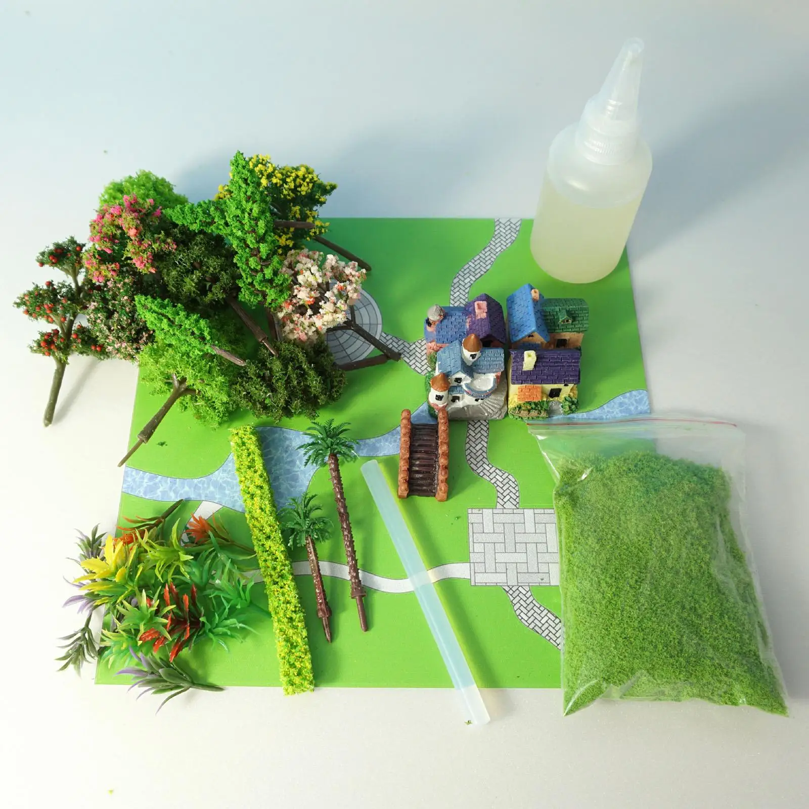 Miniature Landscape Model Mixed Trees Grass Powder Gifts for House Scenery