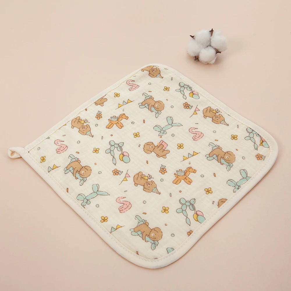 Toalla de lavado para bebé, manta para recién nacido de 25x25Cm para niñas y niños, pañuelo para lavar la cara, toalla de Saliva de gasa de algodón suave reutilizable - imagen 5
