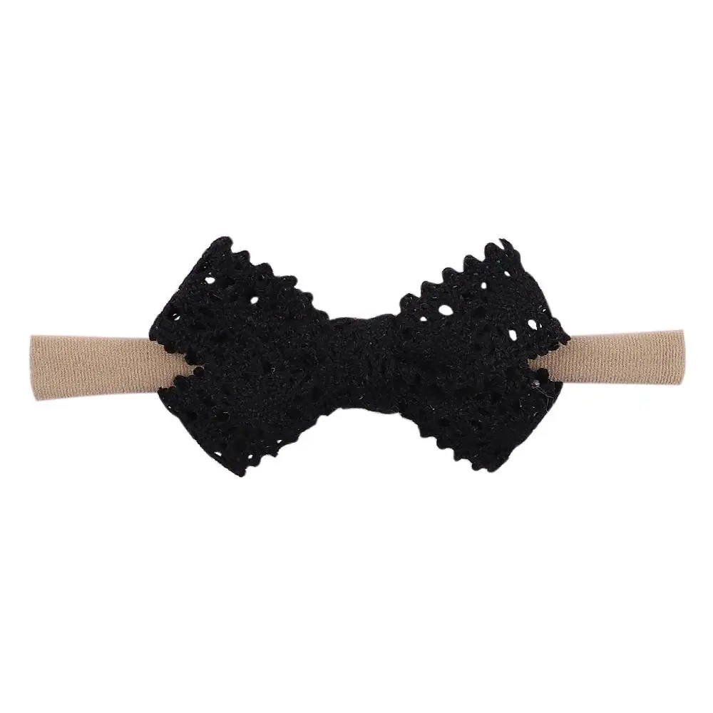 Niñas arco niño suave encaje elástico niños Bowknot banda para el cabello bebé diadema arco diademas diademas - imagen 2