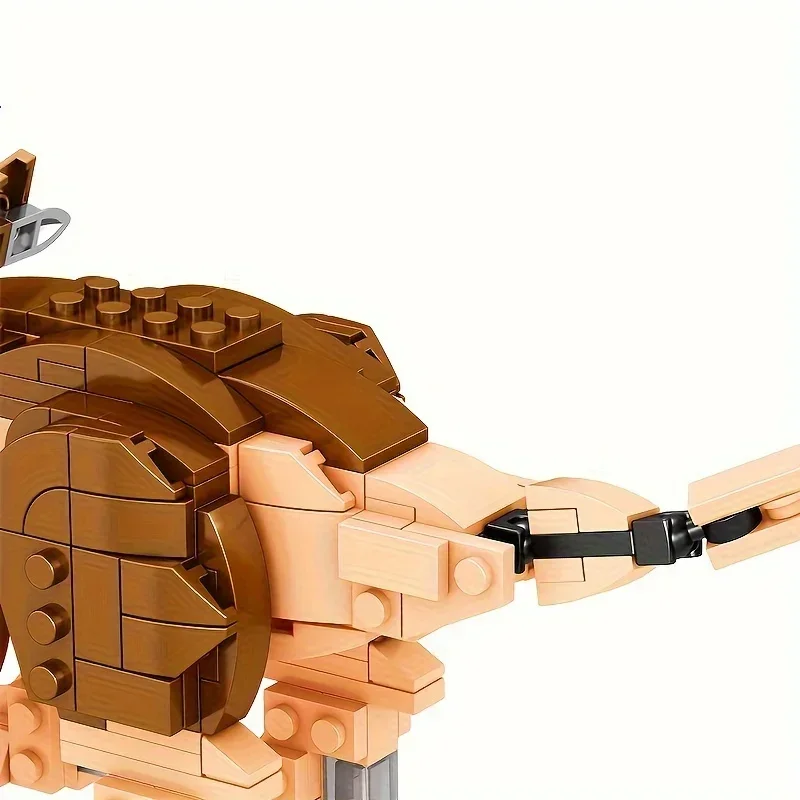 387 Uds. Bloques de construcción de dinosaurios Diy Triceratops modelo montaje ladrillos decoración de escritorio juguetes educativos para niños regalos de vacaciones - imagen 3