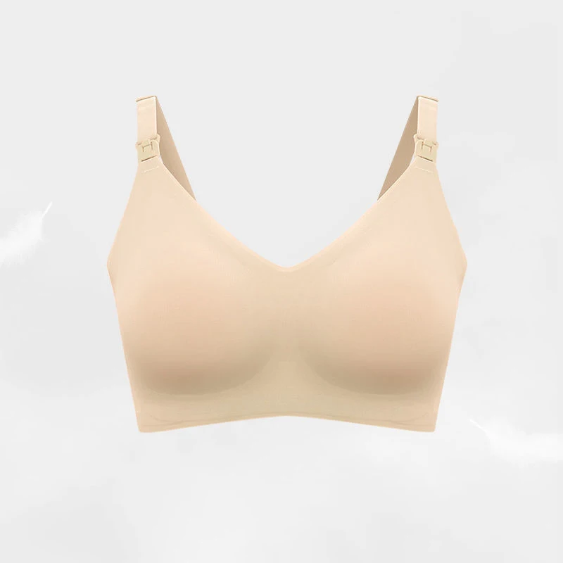 Ropa interior de lactancia de maternidad Simple, brillante y sin rastro, cómodo sujetador para dormir sin aros, ropa interior práctica con botones de una mano
