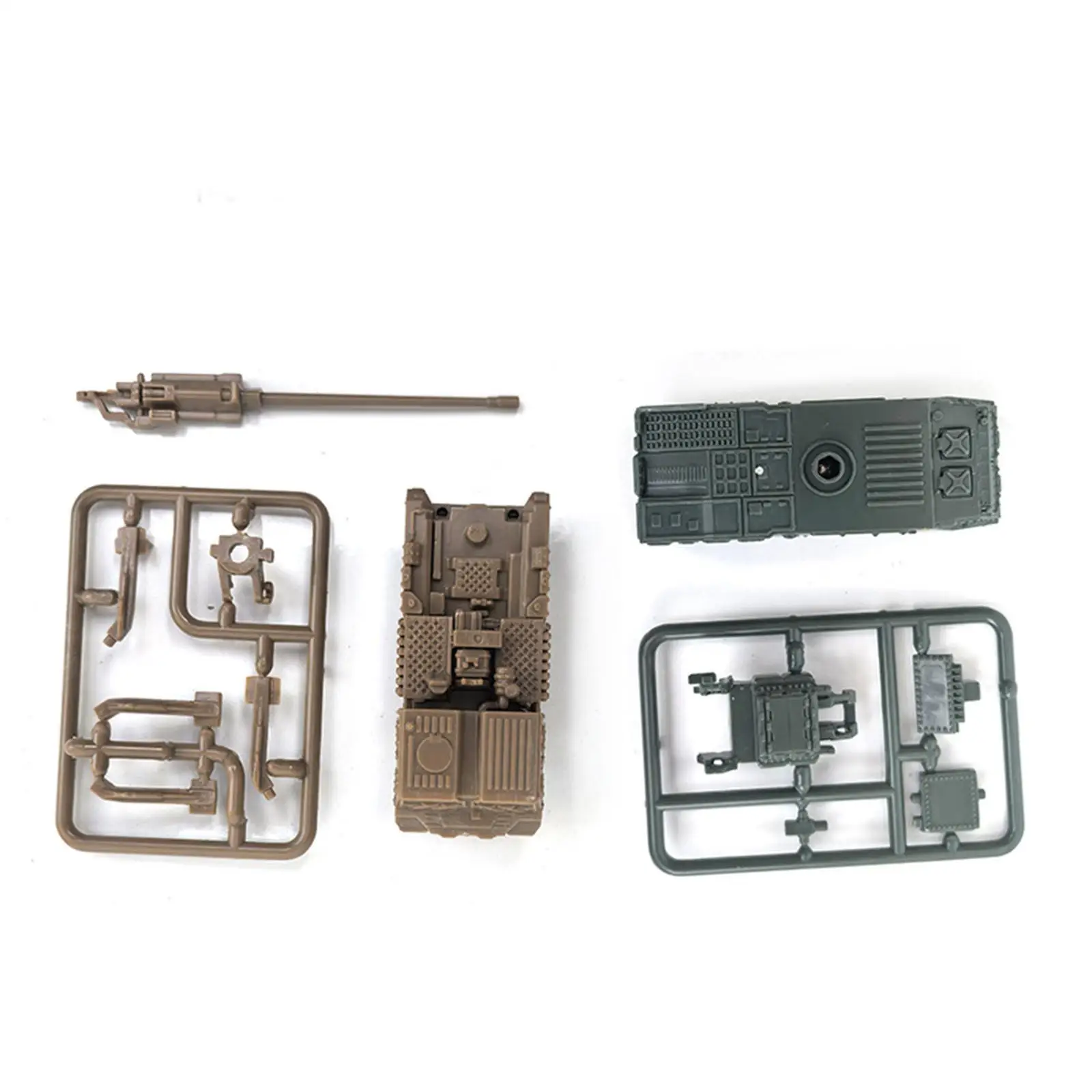 4x 1:144 Armored Vehicle Model Education Building Kits Ornaments Home Decor Miniature Wheeled Vehicle Model for Boys Kids Gifts