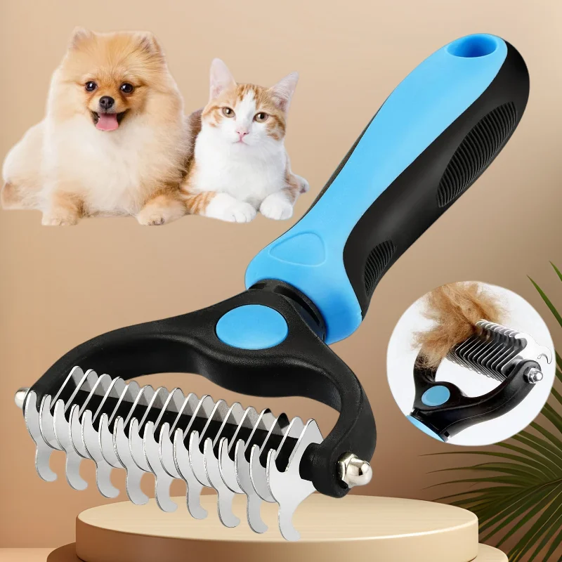 Cepillo de masaje para el cuidado de gatos, peine para mascotas, cepillo profesional para quitar el pelo de mascotas con nudo abierto, peine duradero para gatitos, accesorios para mascotas - imagen 2