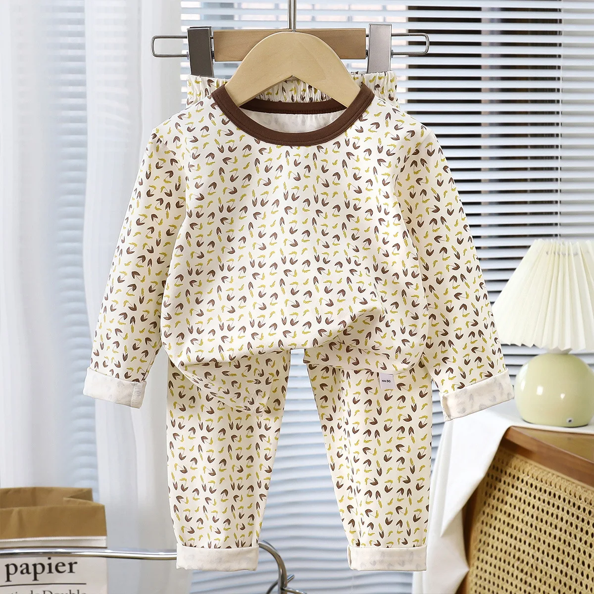 MILANCEL primavera niños conjunto de ropa de casa 1-9T conejito de dibujos animados niñas ropa de hogar traje perros letras niños pijamas 2 uds - imagen 5