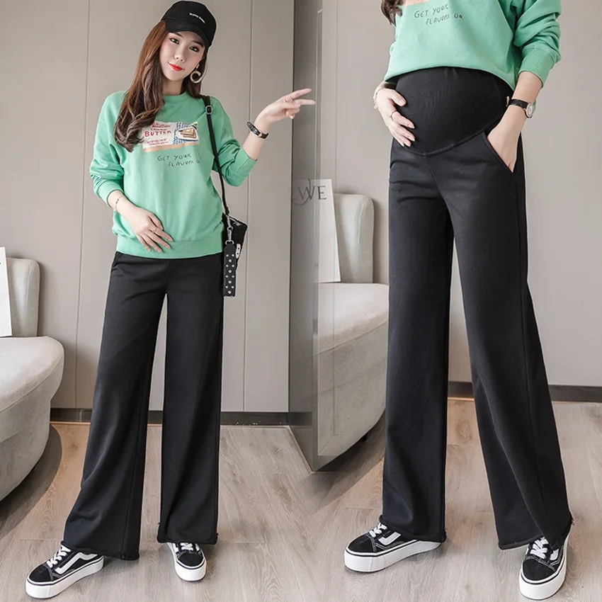 Pantalones premamá anchos de algodón cómodos y suaves - imagen 4