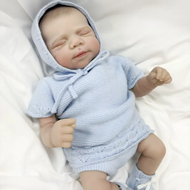 NPK-pintura a mano de 18 pulgadas, alta cantidad, Pascle Reborn Sleeping Bebe, aspecto Real realista, tacto suave, piel 3D, venas visibles, regalo de muñeca - imagen 5