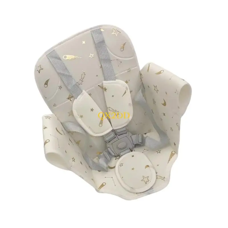 QX2D Cojín multiusos para asiento con respaldo alto para bebé, arnés seguridad puntos, cojín asiento Compatible
