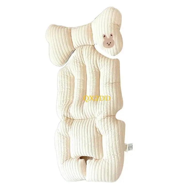 QX2D-cojín para cochecito bebé, soporte corporal suave dibujos animados para bebé, cojín para asiento cochecito, forro - imagen 2