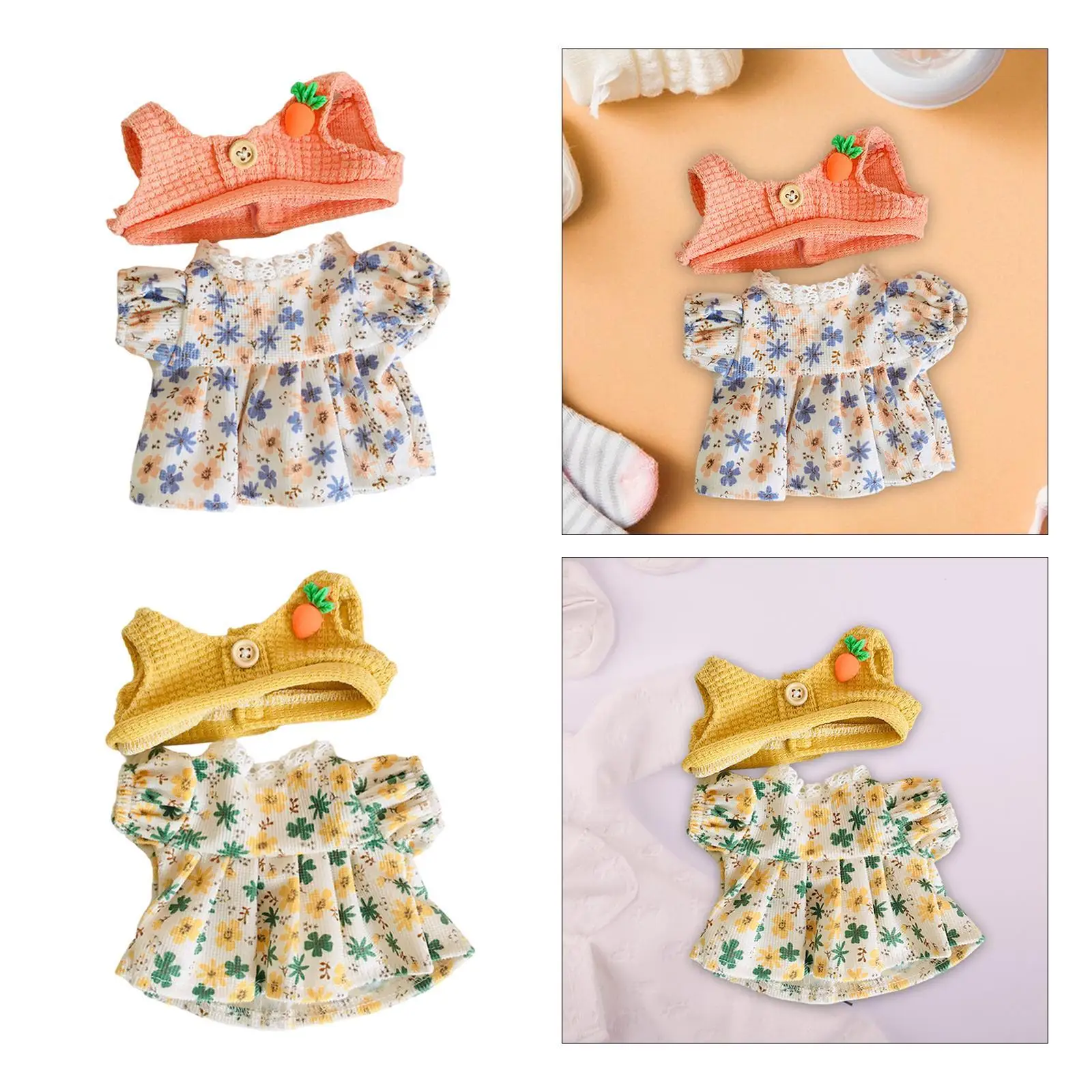 20cm Miniature Doll Dress Photo Prop Little Girls Gift Girl Doll Outfit