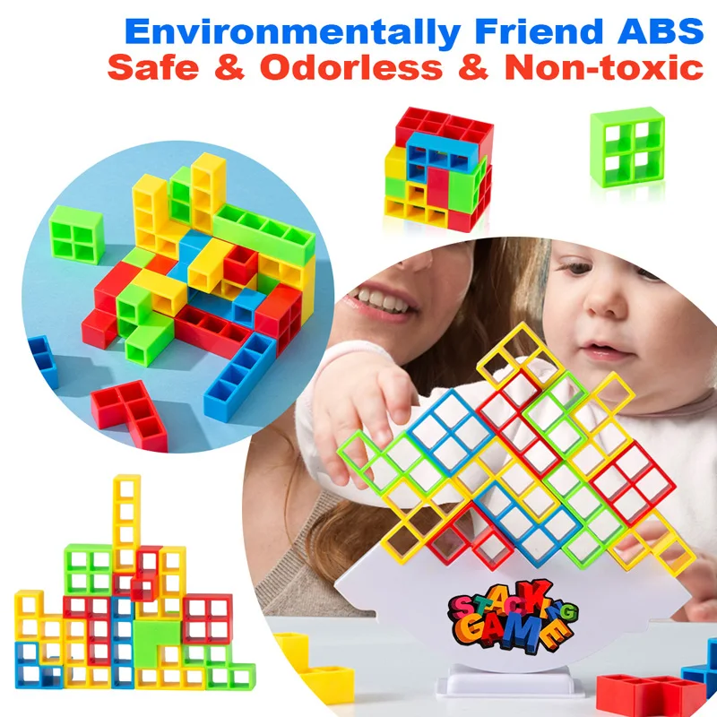 Juego de apilamiento equilibrio con bloques construcción para niños - imagen 3
