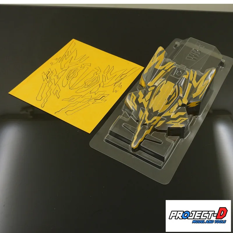 Mini coche de carreras 4WD hecho en casa, fórmula de pájaro ganador, juego de carrocería transparente/pegatinas para coche modelo 1/32