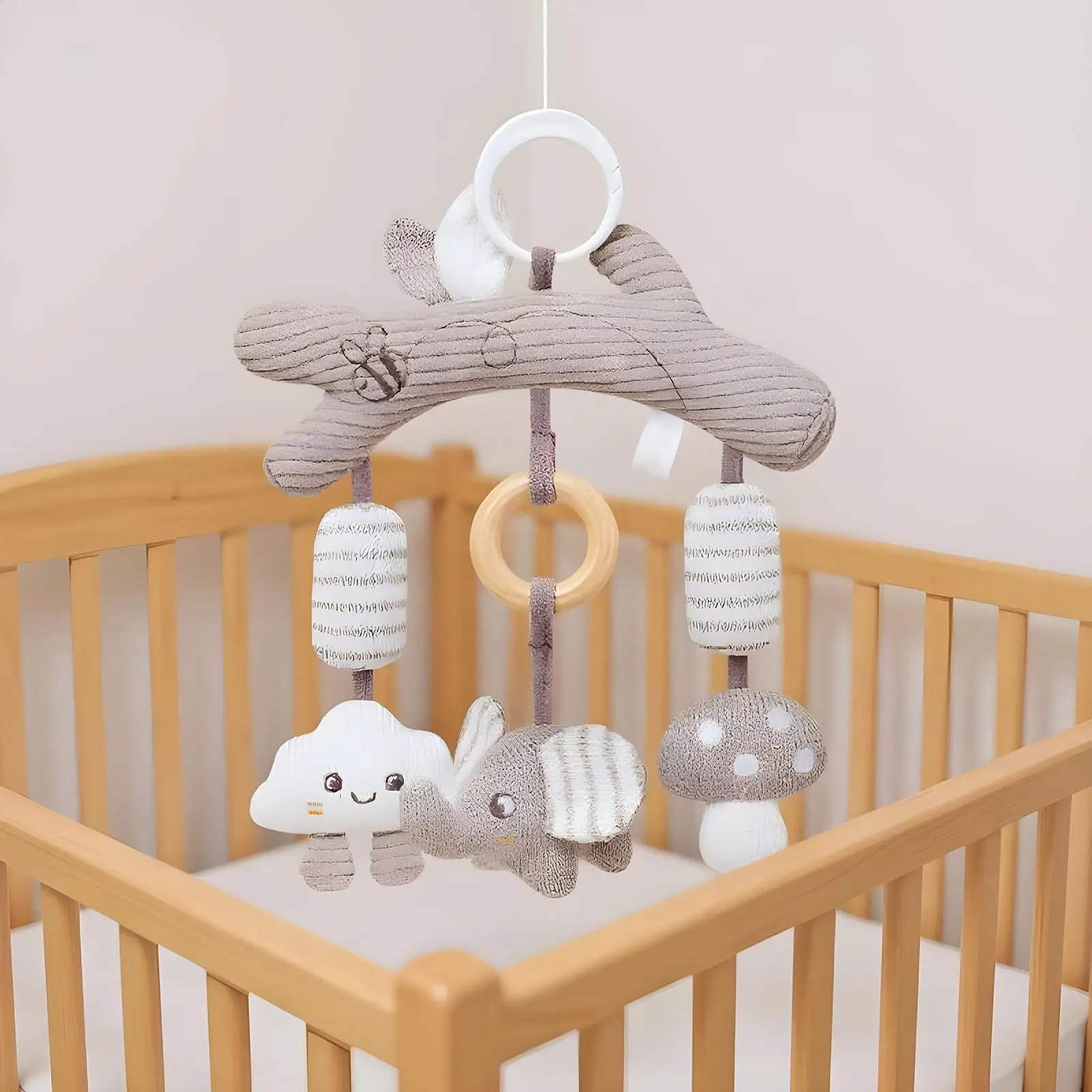 Asiento de coche para bebé, cochecito sensorial de juguete, carillón de viento colgante, actividades de aprendizaje para niños y niñas, cuna, viaje en el parque al aire libre - imagen 4