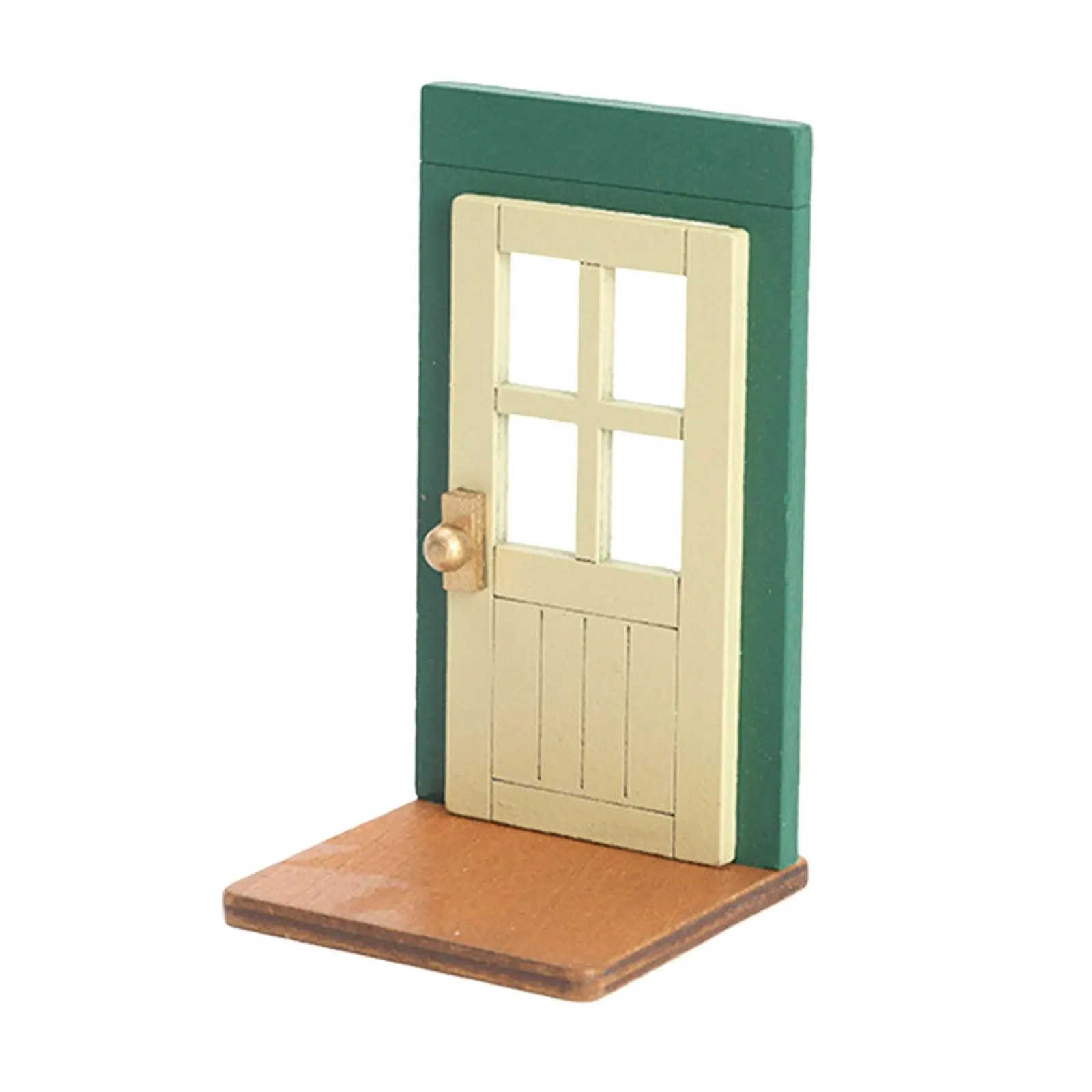Dollhouse Miniature Door Dollhouse Miniature Wood Door Scenery Supplies Living Room Unpainted Dollhouse Door for Preschool