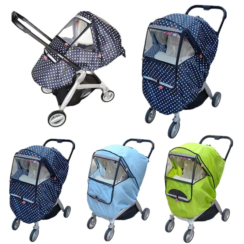 Universal cochecito de bebé cubierta de lluvia accesorios grueso impermeable a prueba de viento Oxford cochecito cubierta protectora contra la lluvia escudo meteorológico