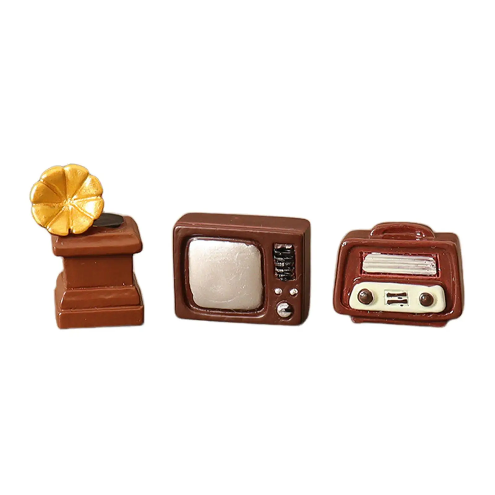 Dolls Accessory Collectible Television Model 1:6 1:12 Phonograph Television Toy Set