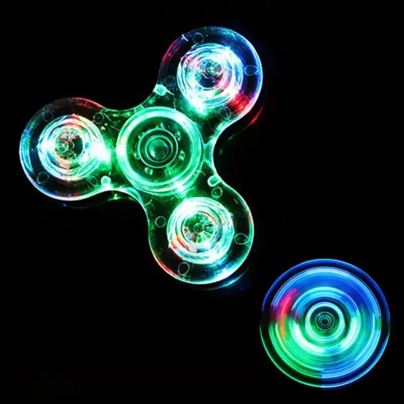 Fidget spinner LED para niños alivia el estrés y brilla en la oscuridad - imagen 3