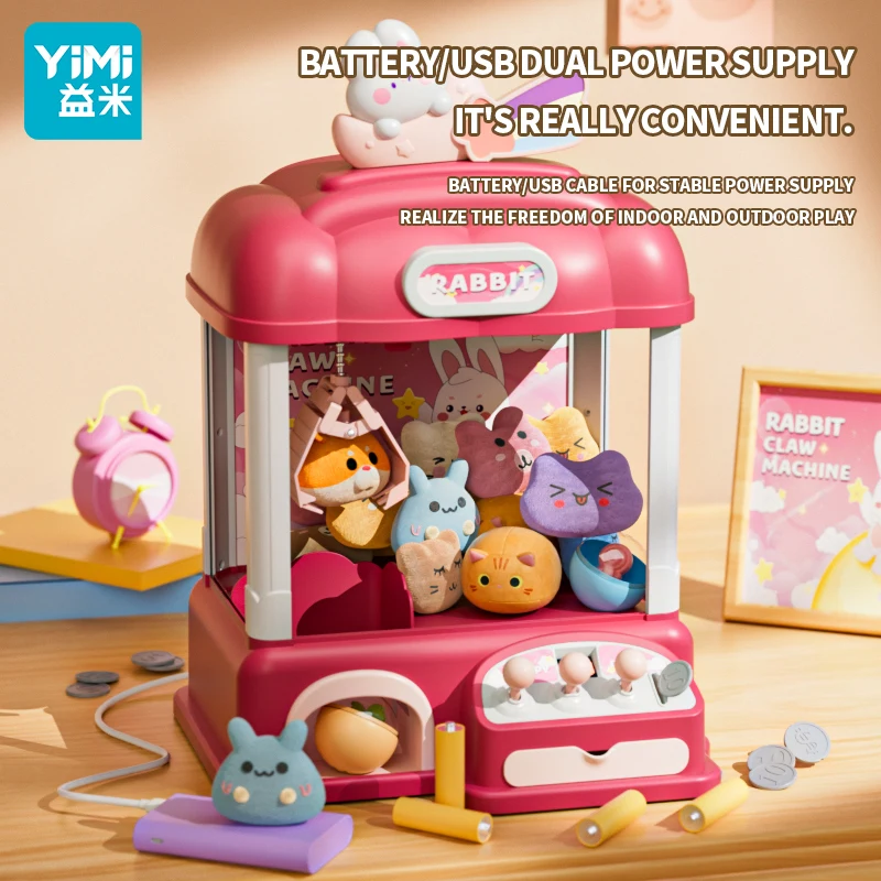 Máquina de garra para niños, mini máquina expendedora de juguetes de unicornio para niñas, dispensador de premios de agradecimiento de dulces con sonido, juego de Arcade electrónico - imagen 4